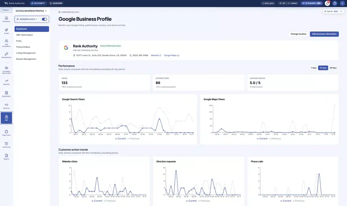 Google Business Profile and review management