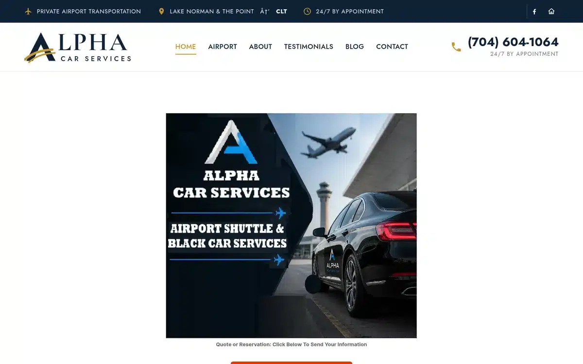 alphacarservices.com homepage