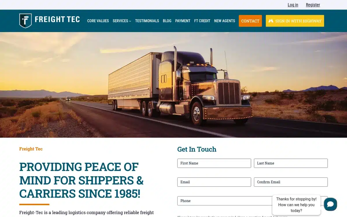 freight-tec.com homepage