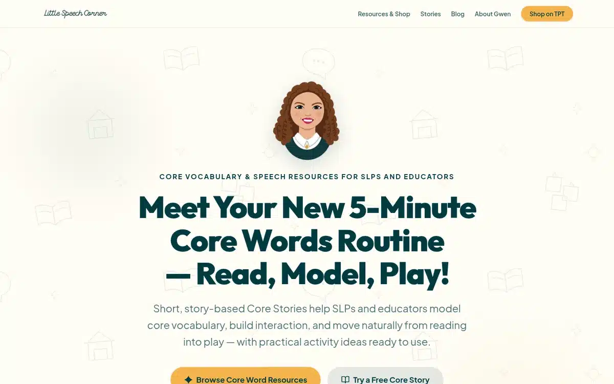 littlespeechcorner.com homepage