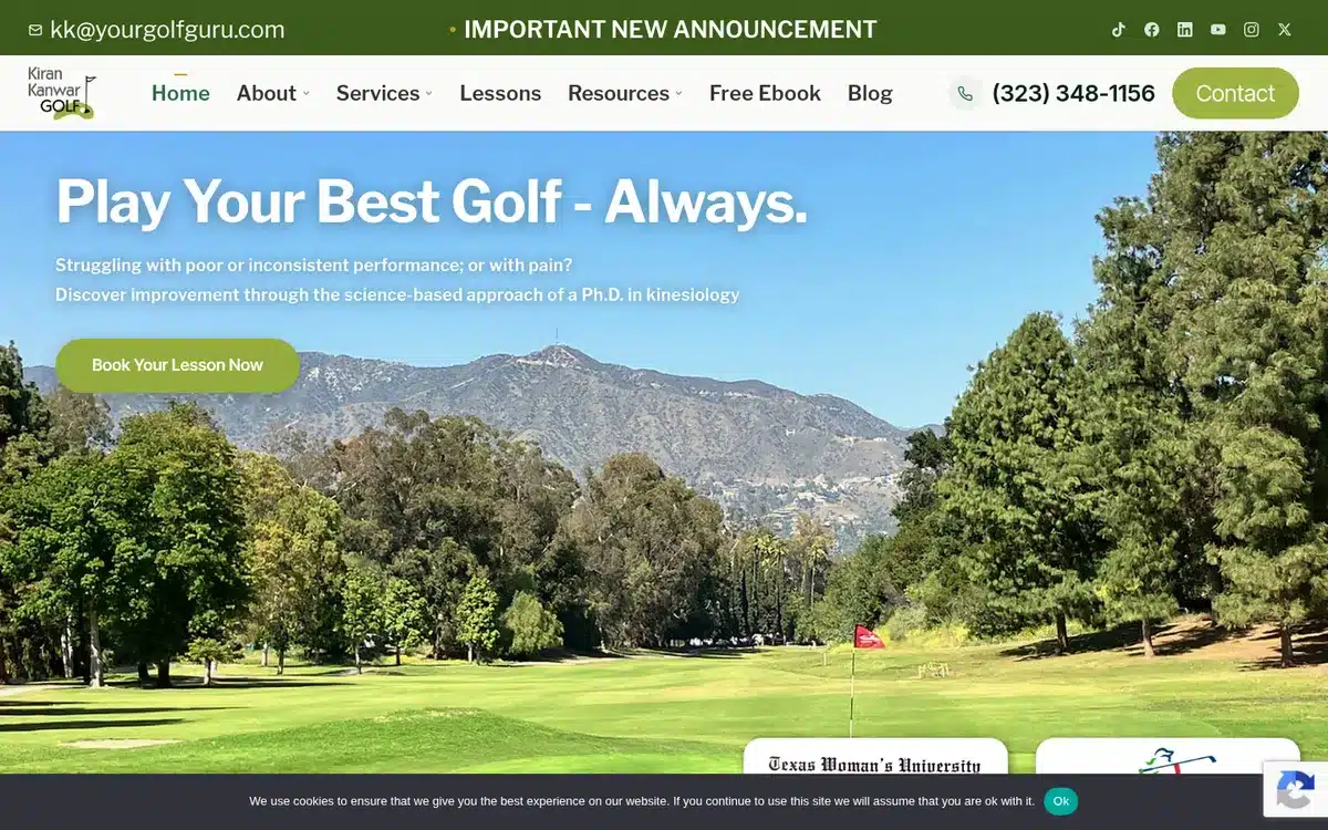 yourgolfguru.com homepage